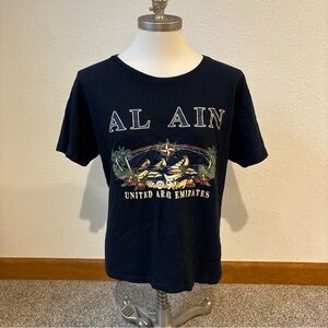 United Arb Emirates Al Ain Souvenir T-Shirt UAE Nautical Print Size Large